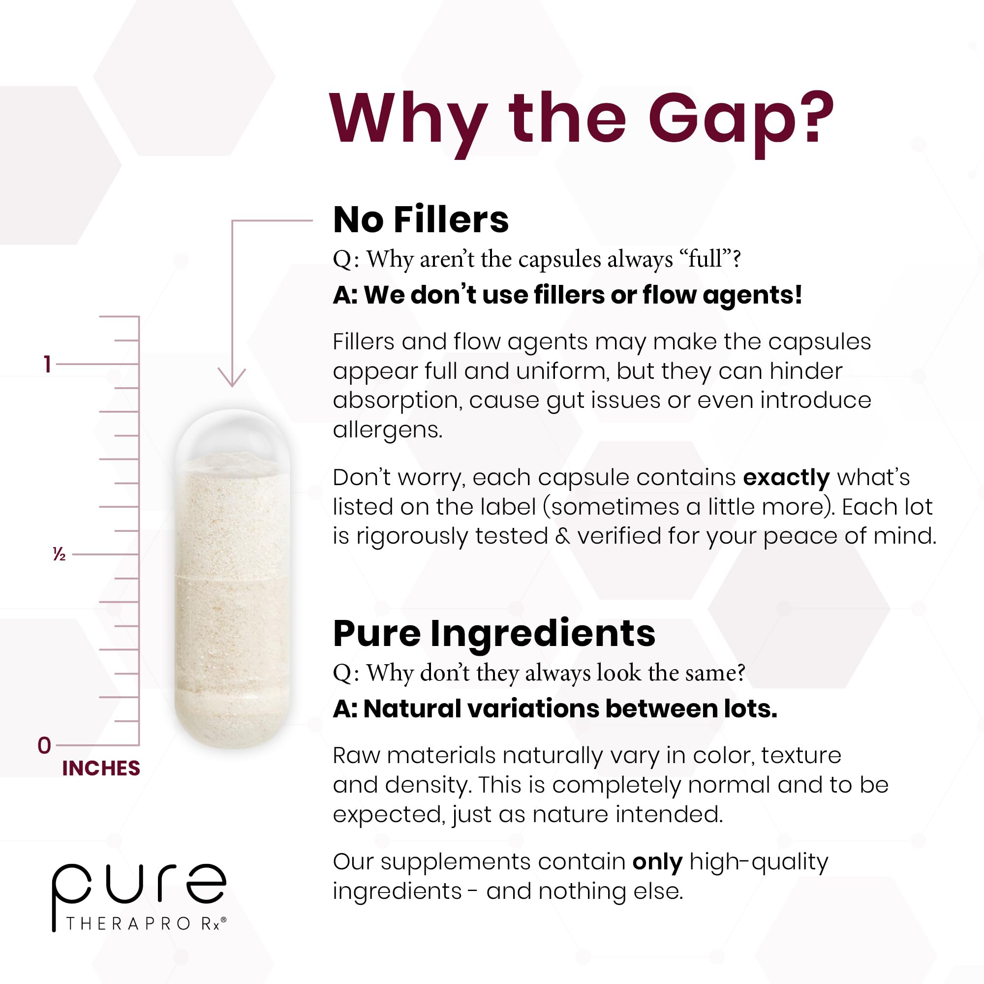Pure Therapro Rx caja abierta con cápsulas y folleto, presentación lista para consumo