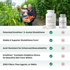 Pure Therapro Rx cápsulas en mano para apreciar tamaño y portabilidad