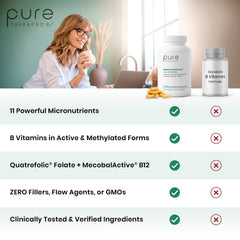 Pure Therapro Rx cápsulas veganas en primer plano demostrando facilidad de ingesta