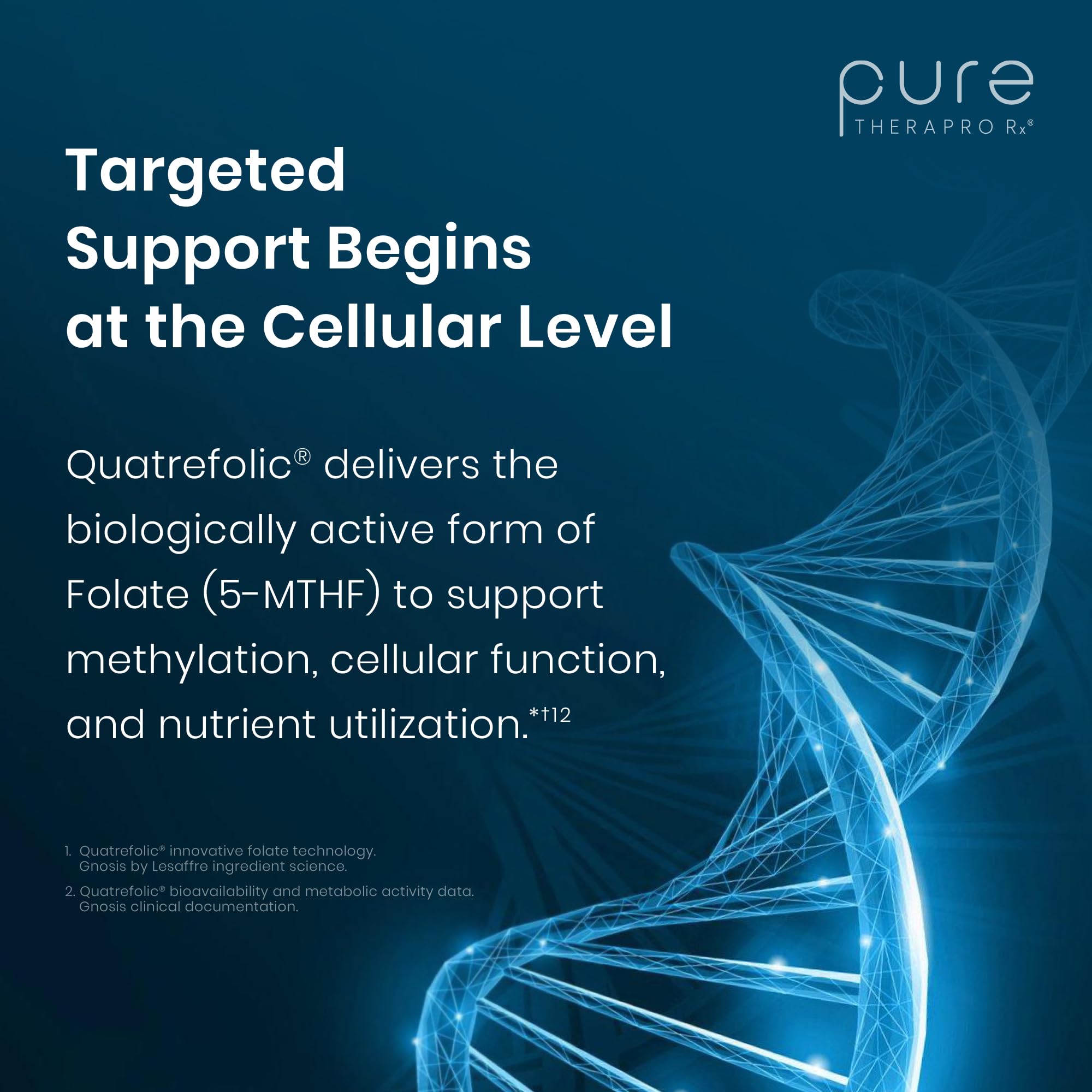 Pure Therapro Rx cápsula en mano para comparar tamaño y dosificación visual