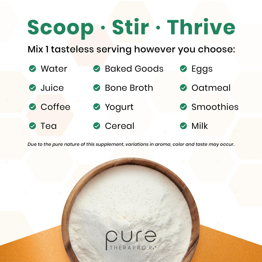 Pure Therapro Rx junto a una regla para mostrar tamaño del envase