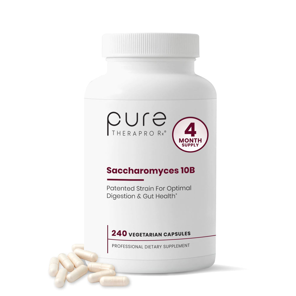 Pure Therapro Rx envase frontal mostrando 240 cápsulas y diseño de marca, confianza en la dosificación