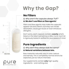 Pure Therapro Rx etiqueta de ingredientes destacando Bororganic Glycinate