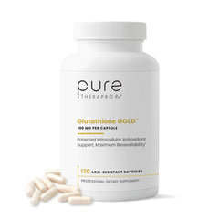 Pure Therapro Rx frasco frontal mostrando etiqueta y beneficios clave