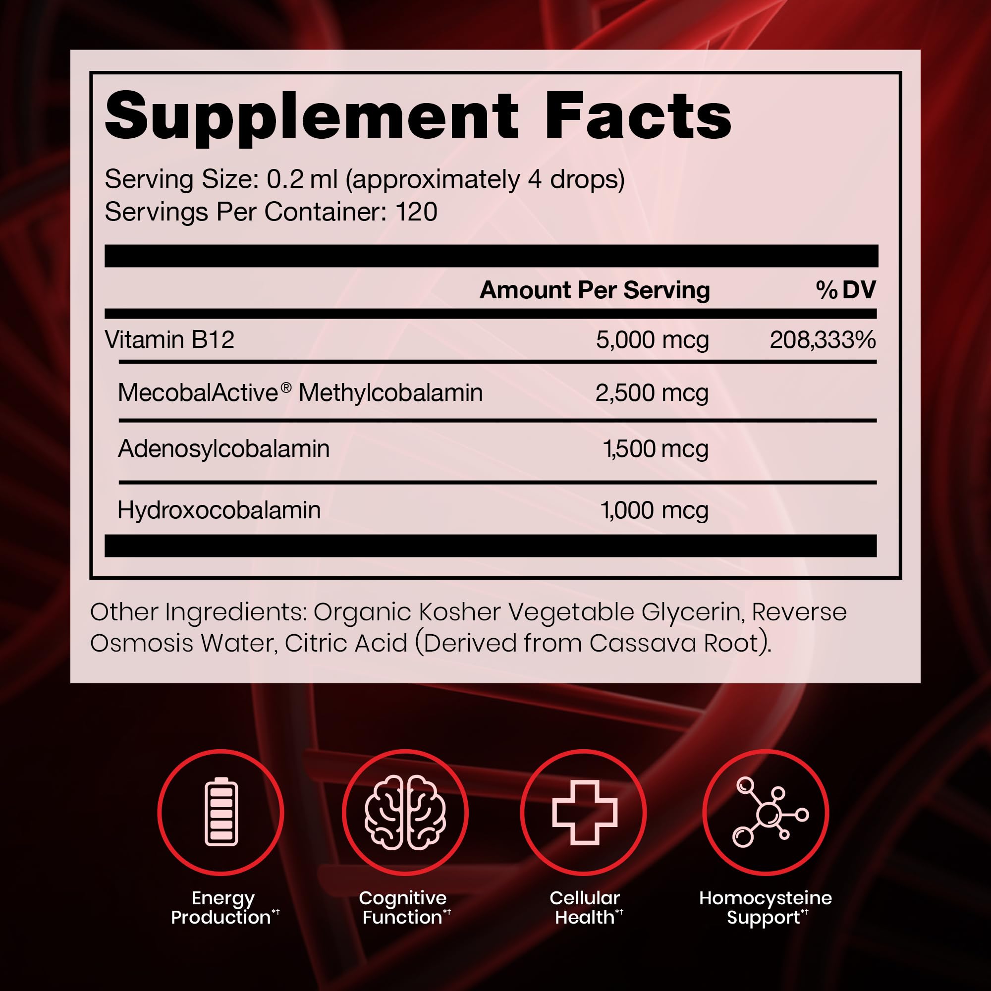 Pure Therapro Rx gotero en primer plano facilitando administración sublingual