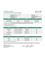 Pure Therapro Rx sello GMP y 'Made in USA' indicando fabricación farmacéutica