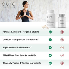 Pure Therapro Rx primer plano de textura de cápsula facilita ingestión