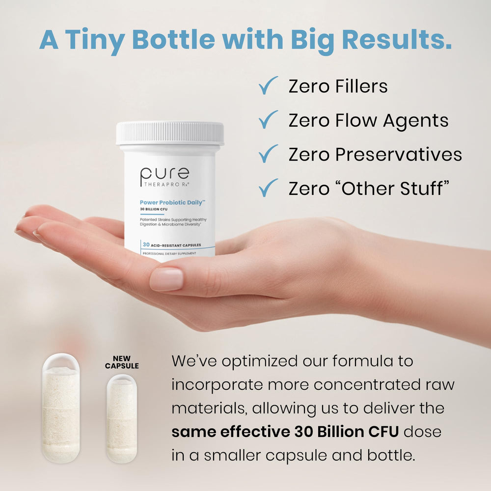 Pure Therapro Rx detalle del polvo interno que indica pureza y calidad