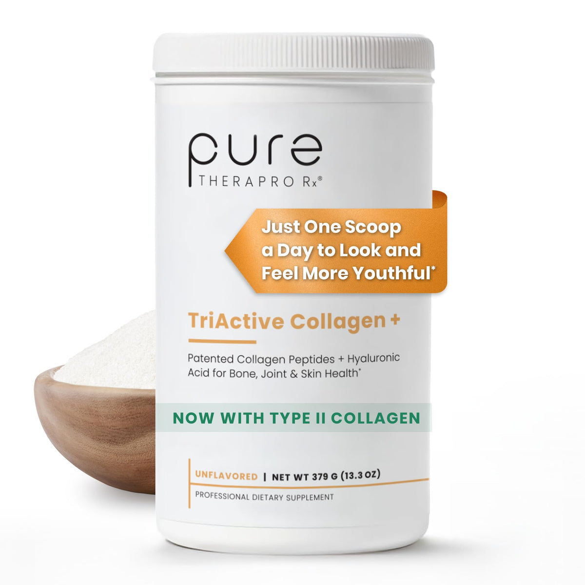 Pure Therapro Rx frasco frontal mostrando etiqueta y beneficios
