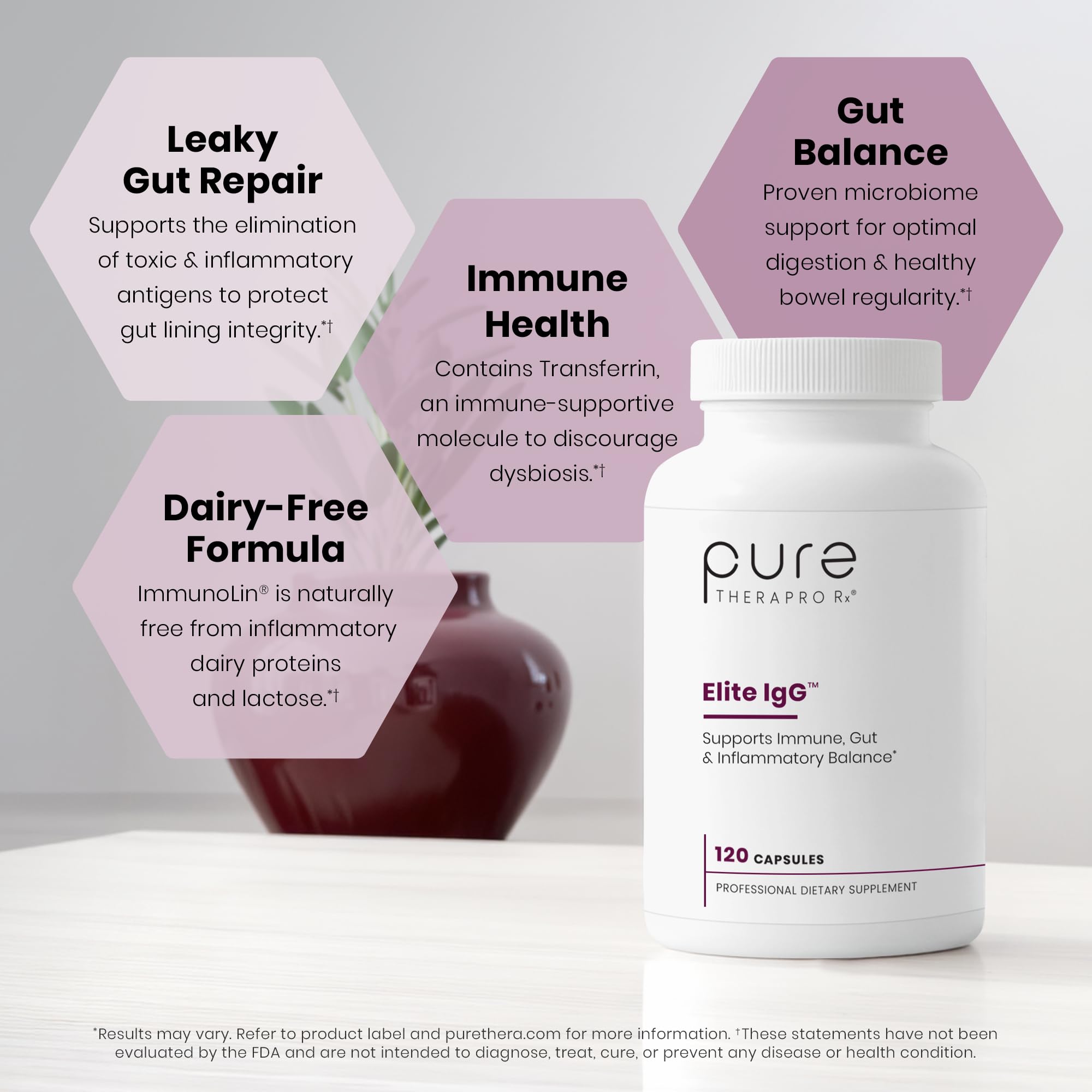 Pure Therapro Rx cápsulas en mesa, uso cotidiano y conveniencia diaria