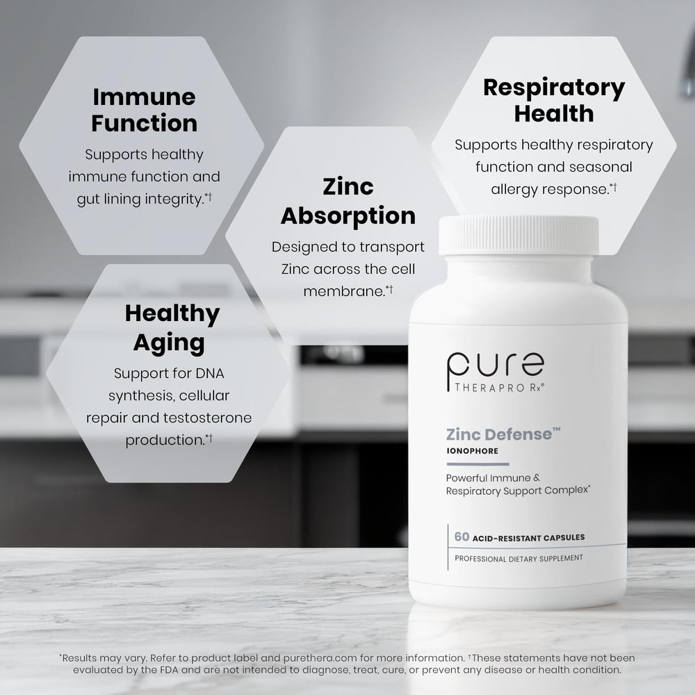 Pure TheraPro Rx etiqueta de ingredientes resaltando formas patentadas