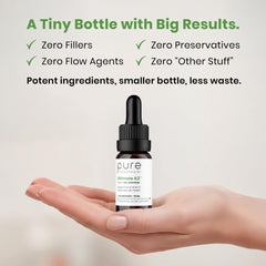 Pure Therapro Rx ingredientes listados y MK‑4 MK‑7 para perfil completo
