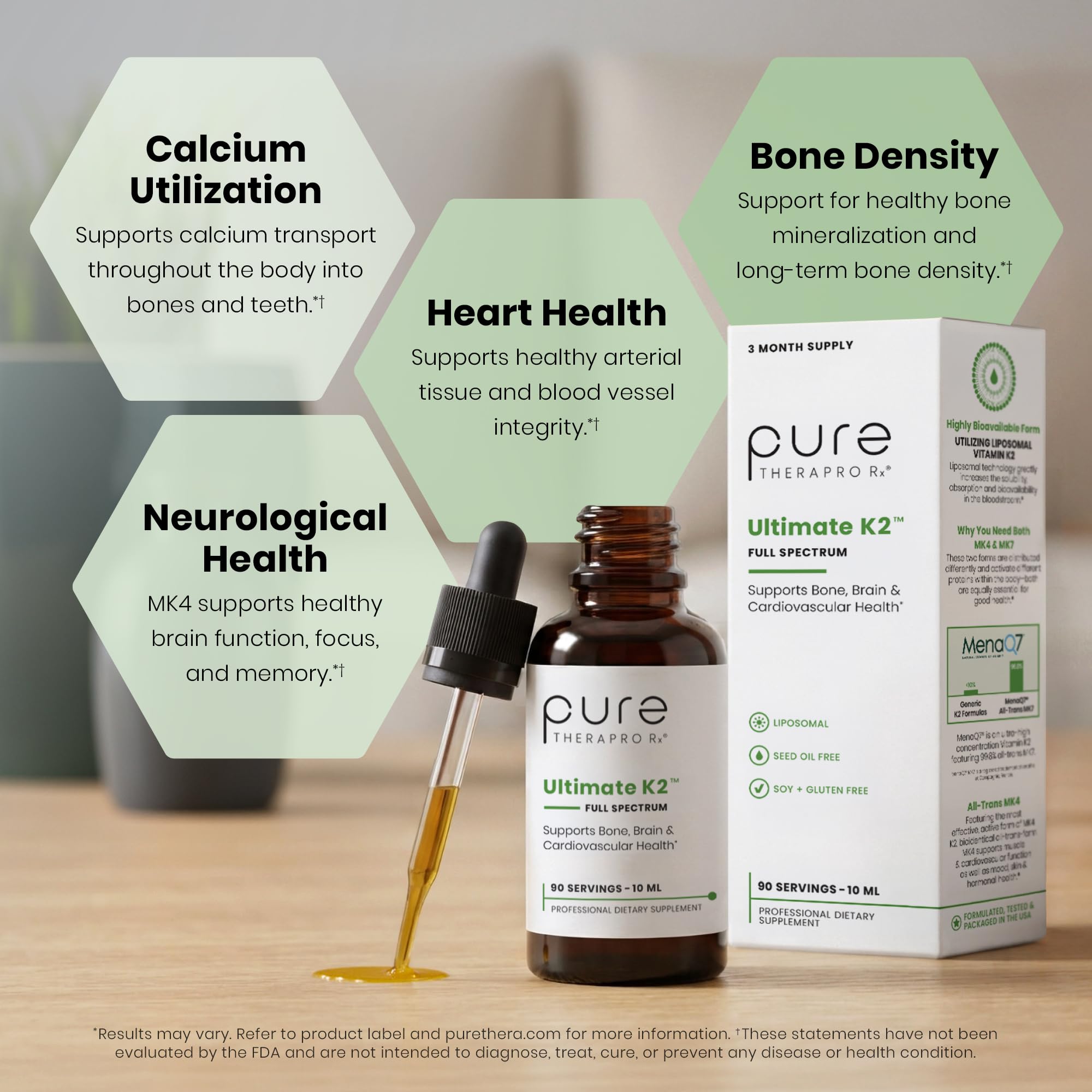 Pure Therapro Rx uso sublingual con gotero para dosificación precisa