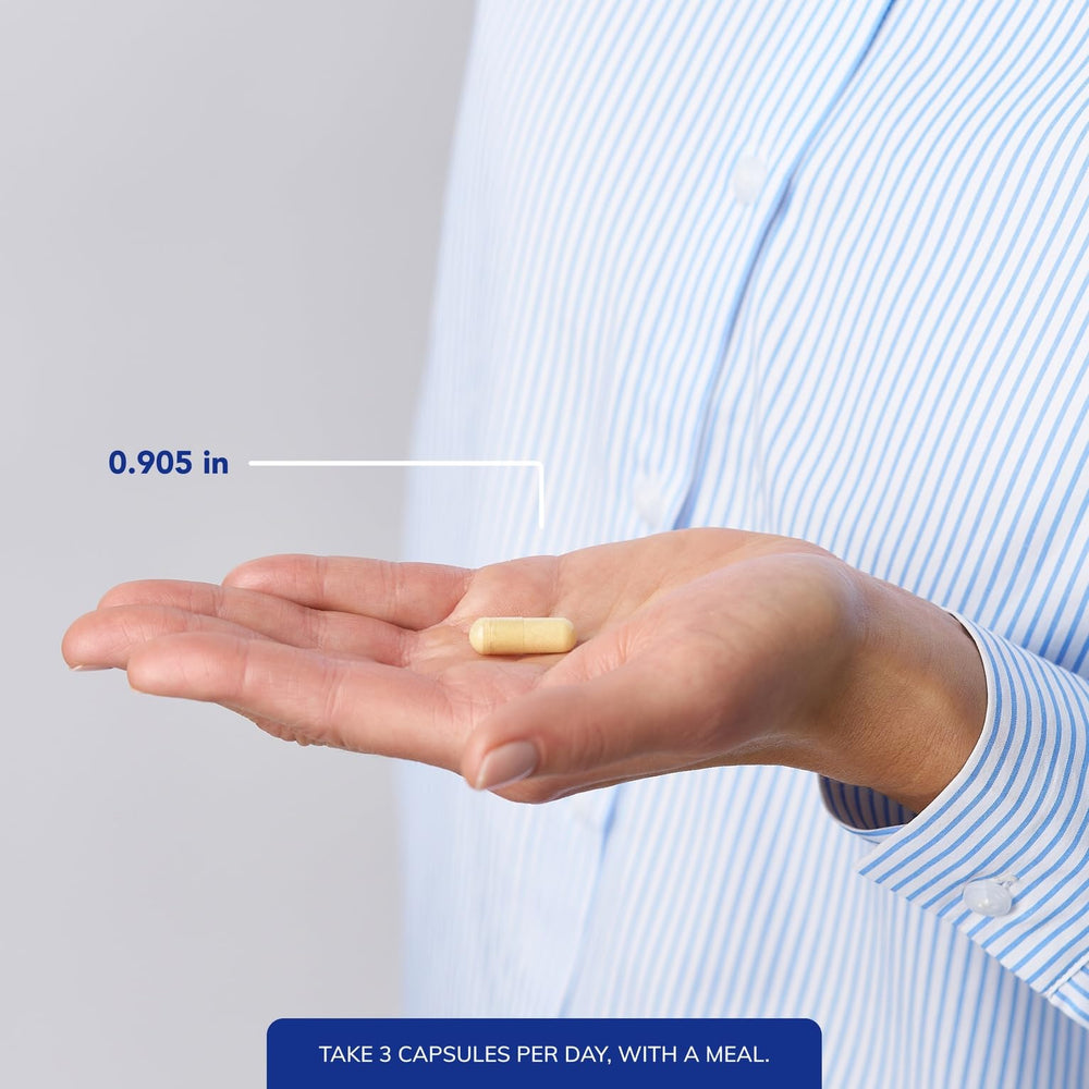 Pure Encapsulations frasco en mano para escala y conveniencia — fácil dosificación