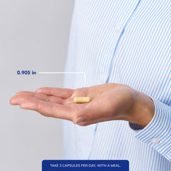 Pure Encapsulations frasco en mano para escala y conveniencia — fácil dosificación
