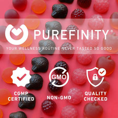 PUREFINITY estilo de vida activo gomitas en bolso para uso portátil y práctico