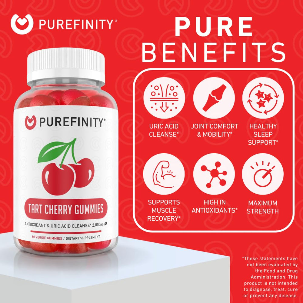 PUREFINITY gomita en mano lista para tomar, conveniente y fácil de masticar