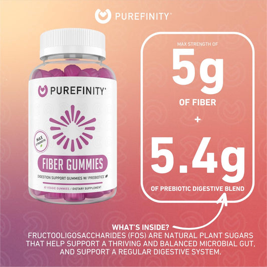 PUREFINITY primer plano textura de las gomitas mostrando suavidad y atractivo