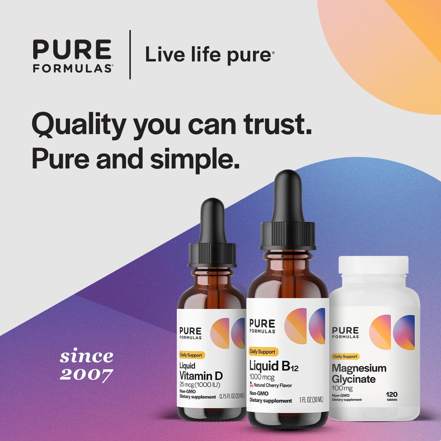 PureFormulas frasco en escena lifestyle con cerezas para sabor agradable