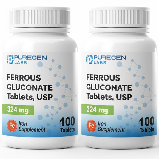 Puregen Labs frontal del envase mostrando 2 frascos y beneficio de dosis alta