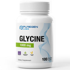 Puregen Labs envase frontal mostrando 100 cápsulas y ventaja de 1000 mg