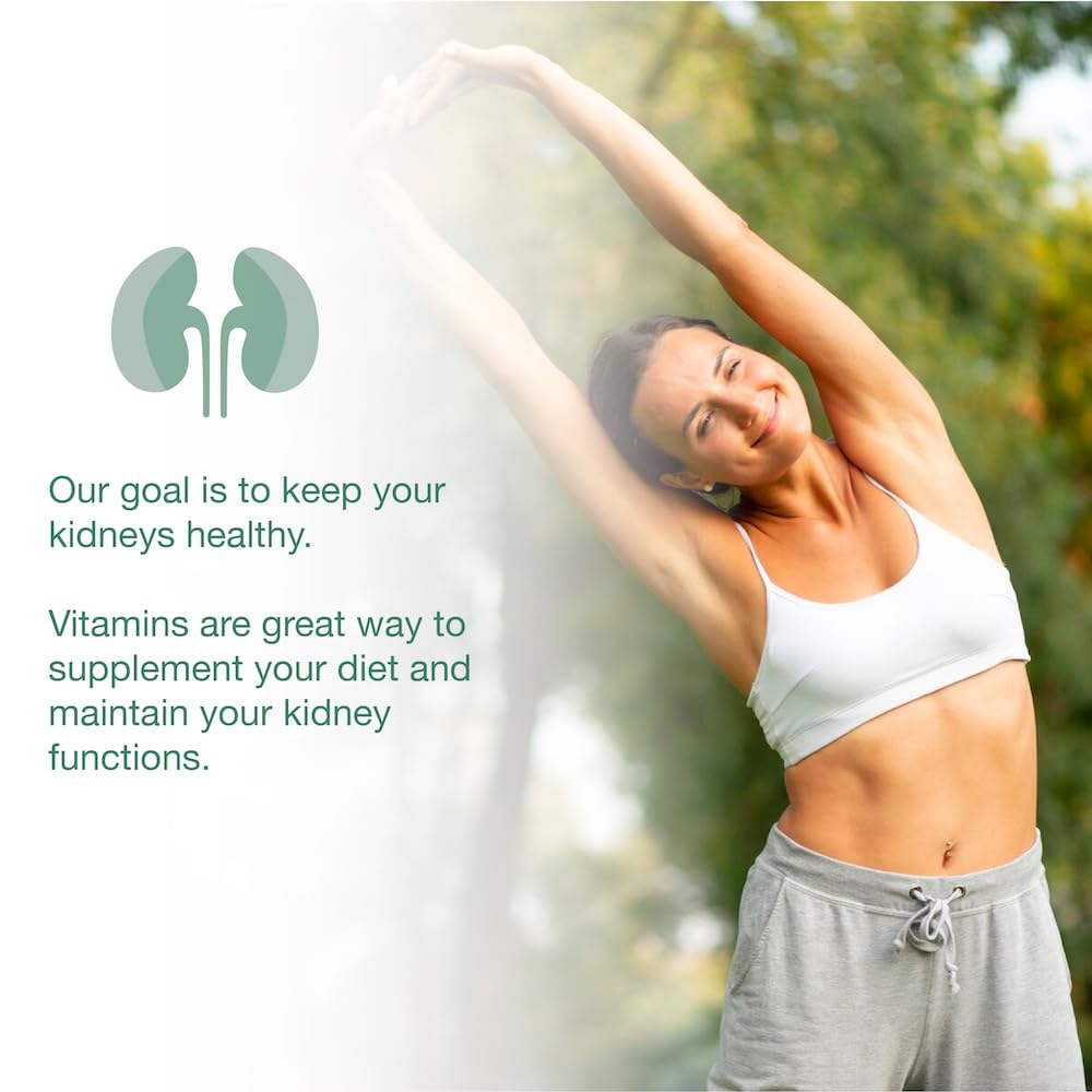 Puregen Labs Kidney-Vite comparación de tamaño junto a moneda para referencia