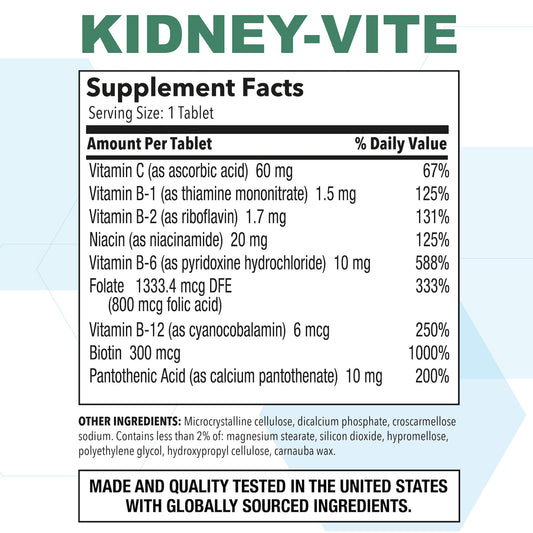 Puregen Labs Kidney-Vite tabletas en primer plano textura y acabado uniforme