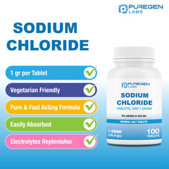P Puregen Labs tableta en agua disolviéndose para preparar solución isotónica rápida