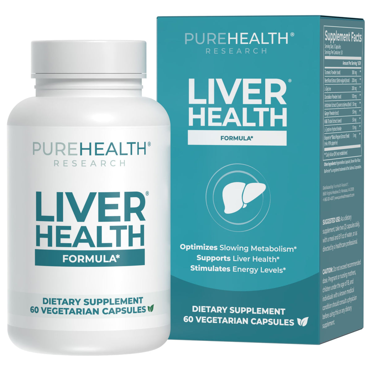 PureHealth Research frente del envase mostrando la marca y beneficios clave