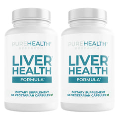 PUREHEALTH RESEARCH envase frontal mostrando fórmula hepática y beneficios