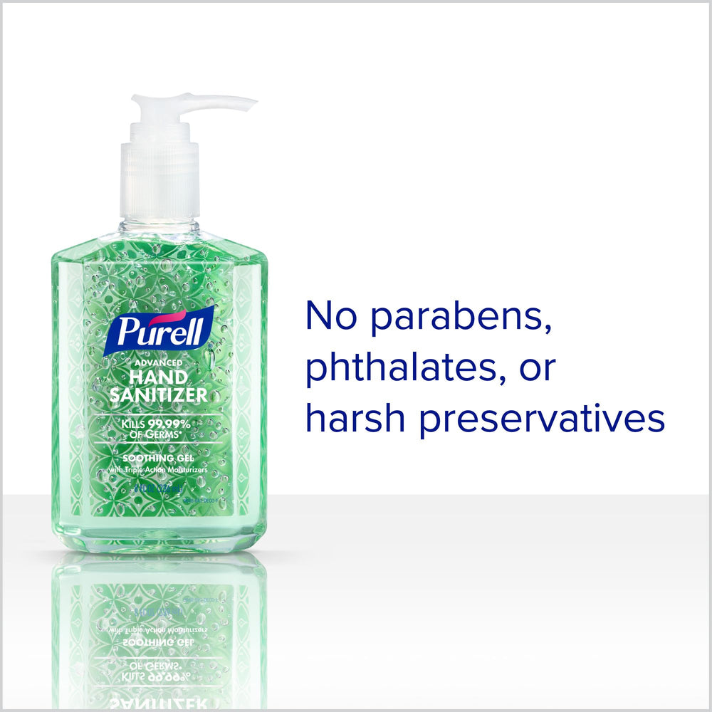 Purell bomba dispensadora en uso que facilita aplicación sin derrames