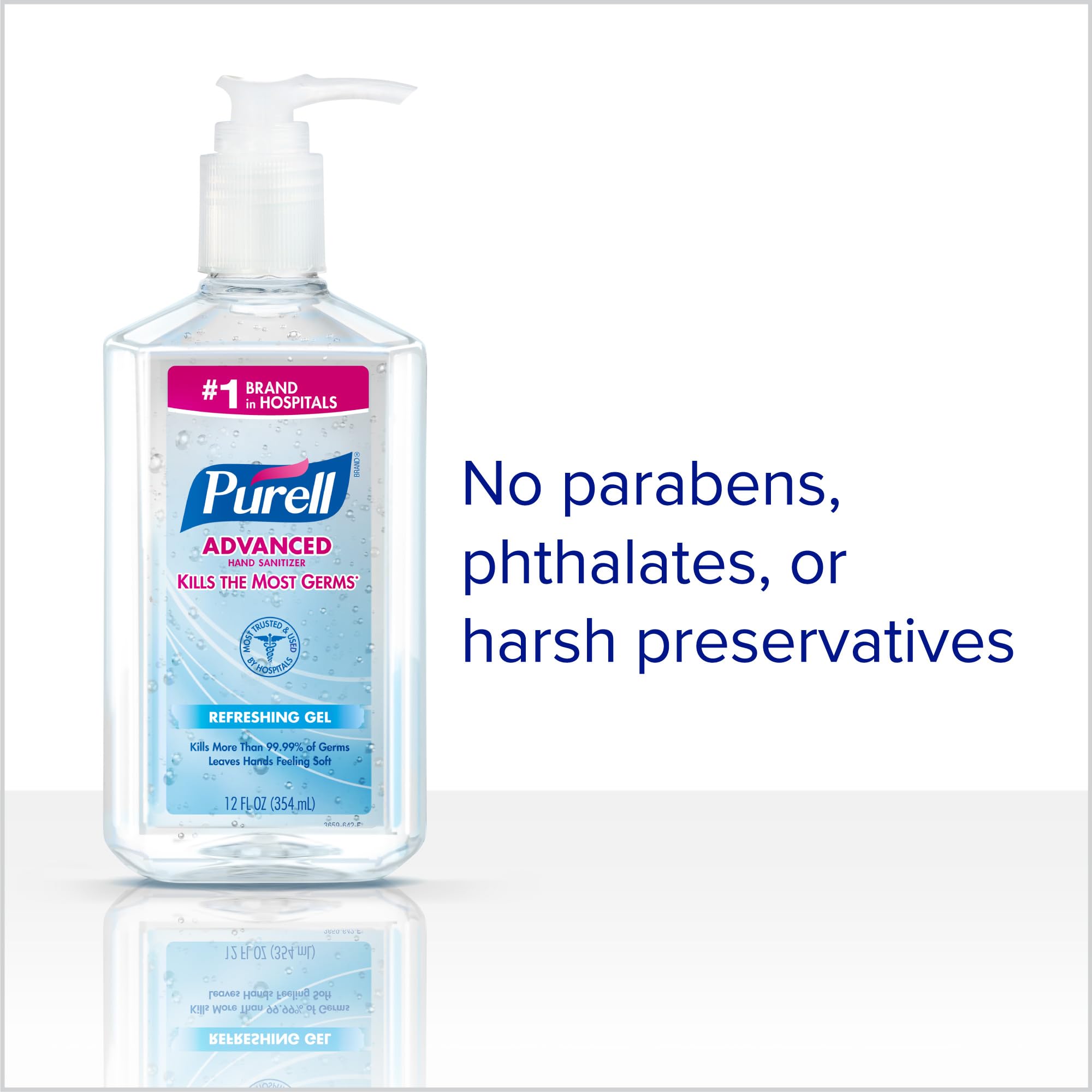 PURELL bomba dosificadora en uso ofreciendo aplicación sin contacto