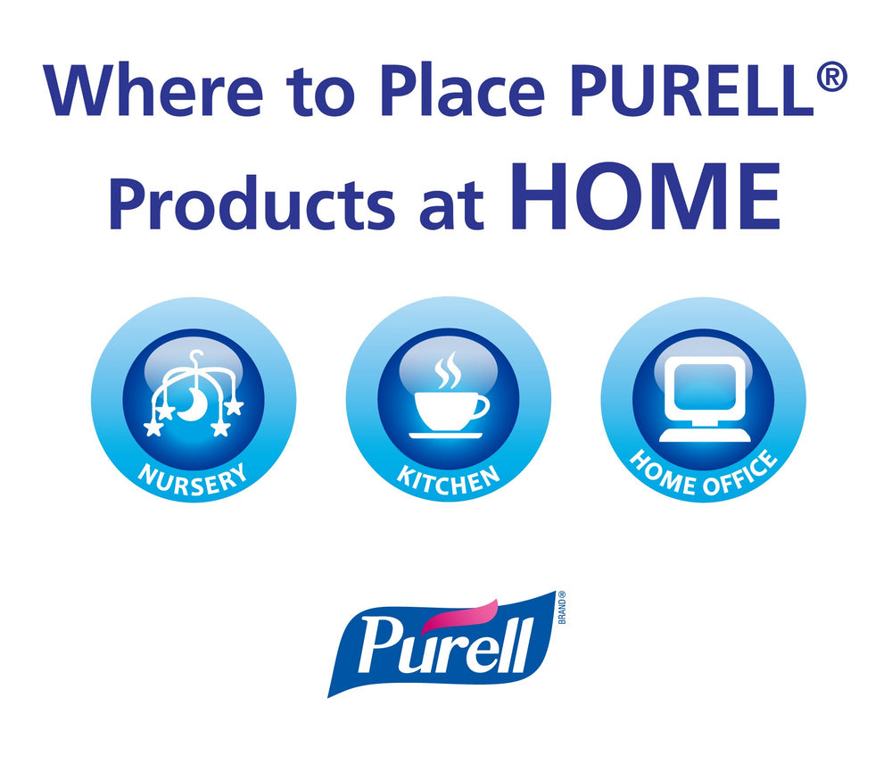 PURELL textura de gel en la mano mostrando absorción rápida y cuidado con aloe