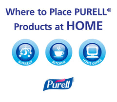 PURELL textura de gel en la mano mostrando absorción rápida y cuidado con aloe