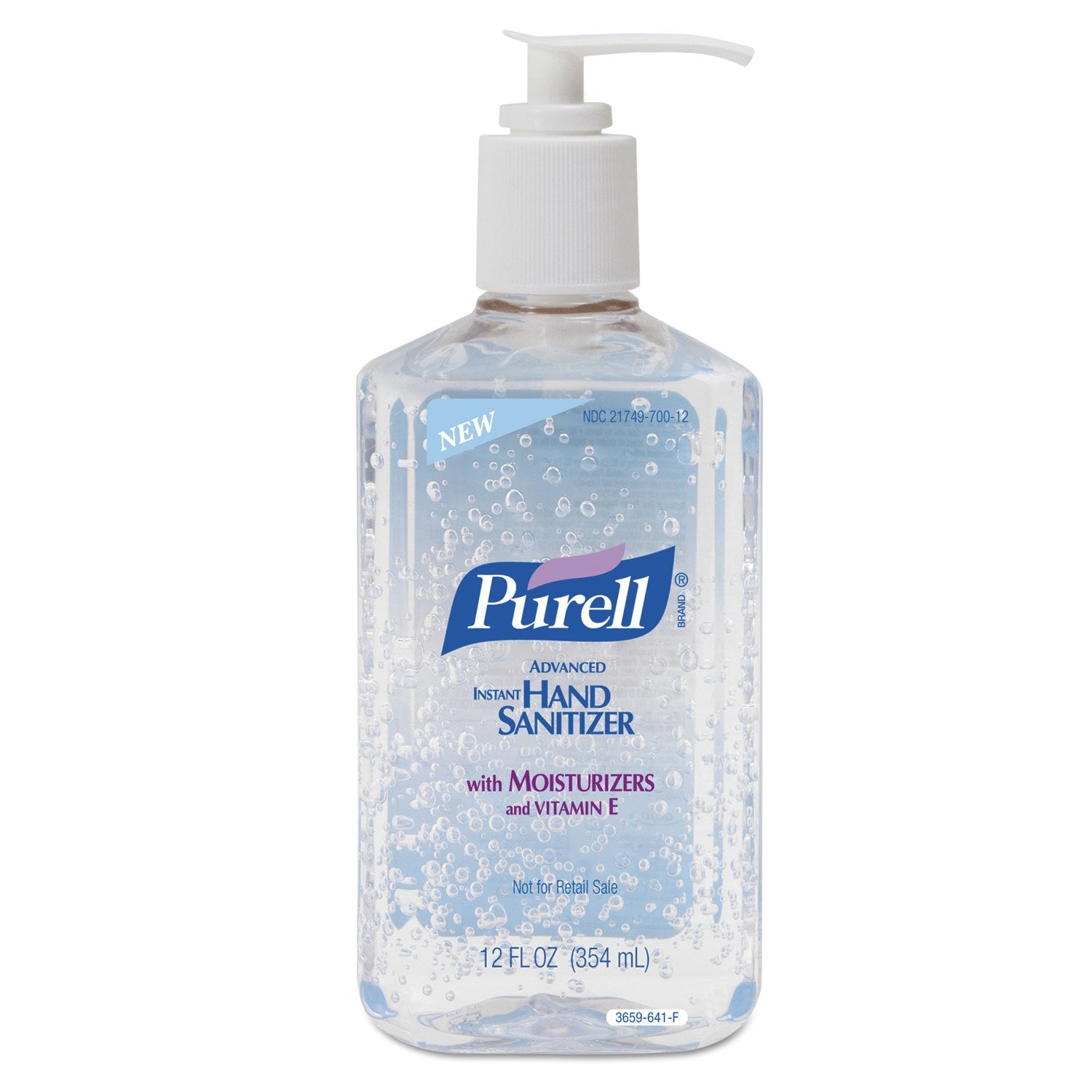 GOJO PURELL botella frente mostrando el dosificador y práctico acceso