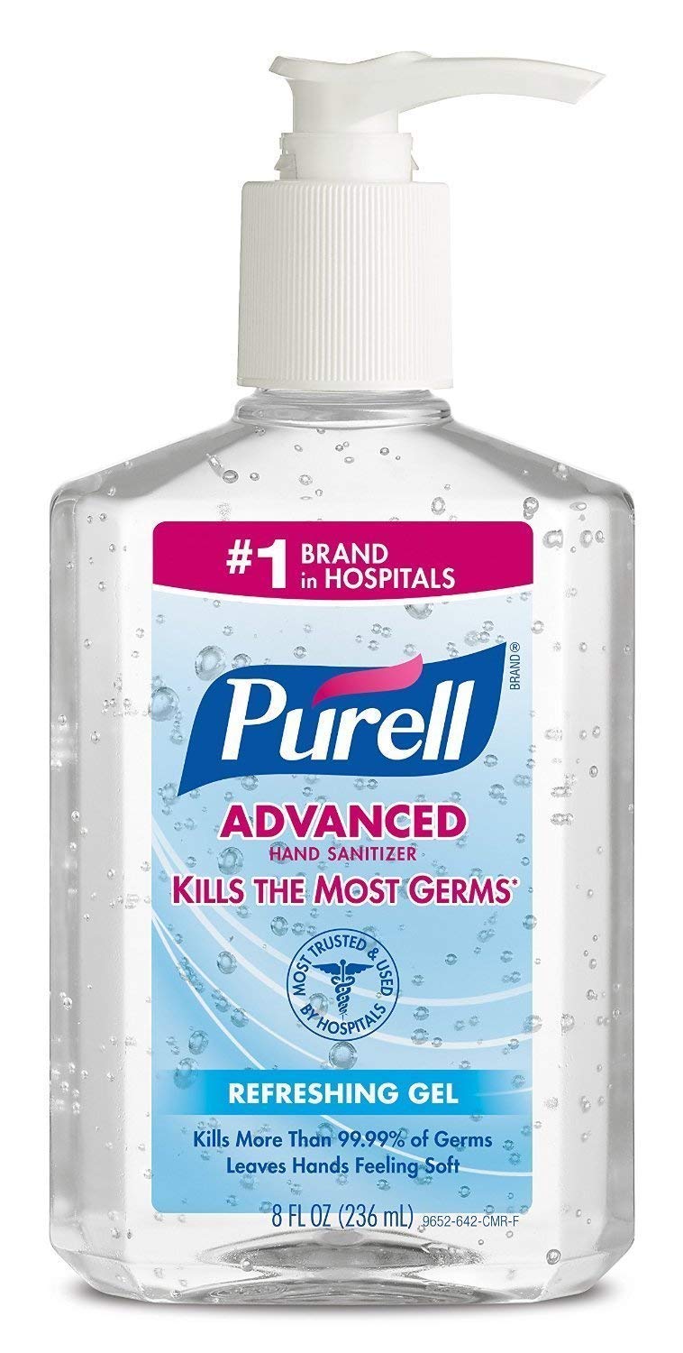 Purell botella frontal 8 oz con bomba, fácil dosificación y comodidad