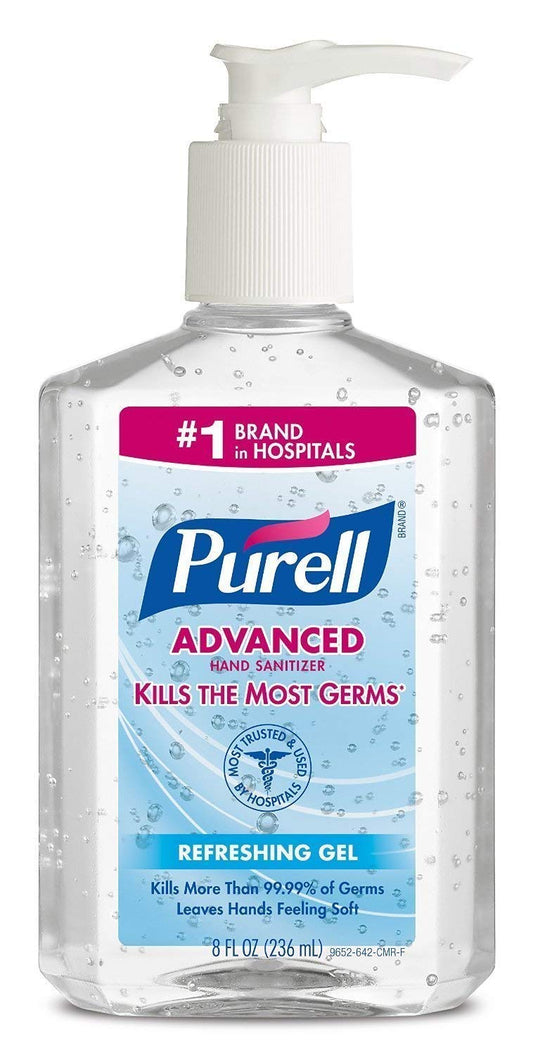 Purell botella frontal 8 oz con bomba, fácil dosificación y comodidad