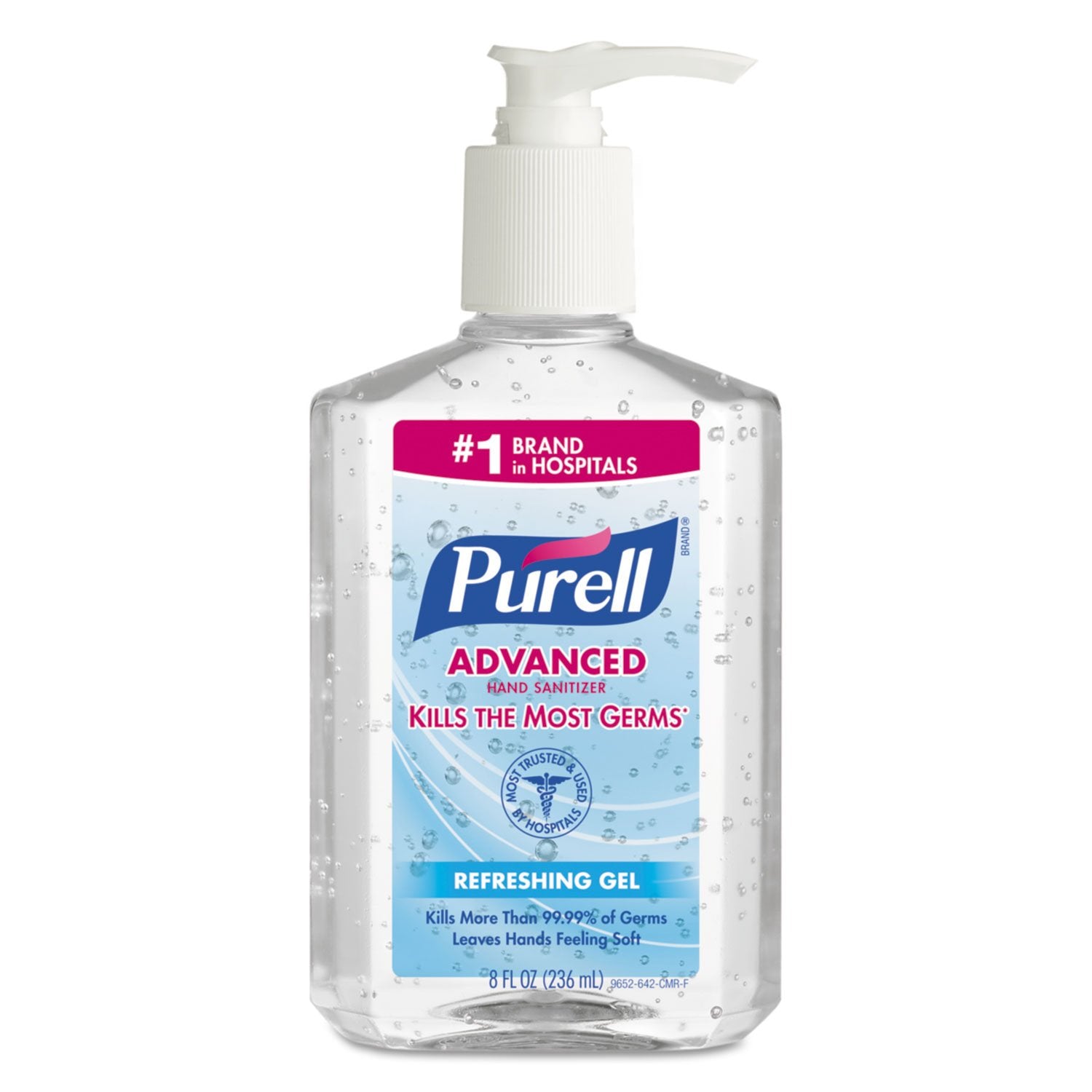 Purell botella frontal con bomba, presentación práctica y fácil acceso
