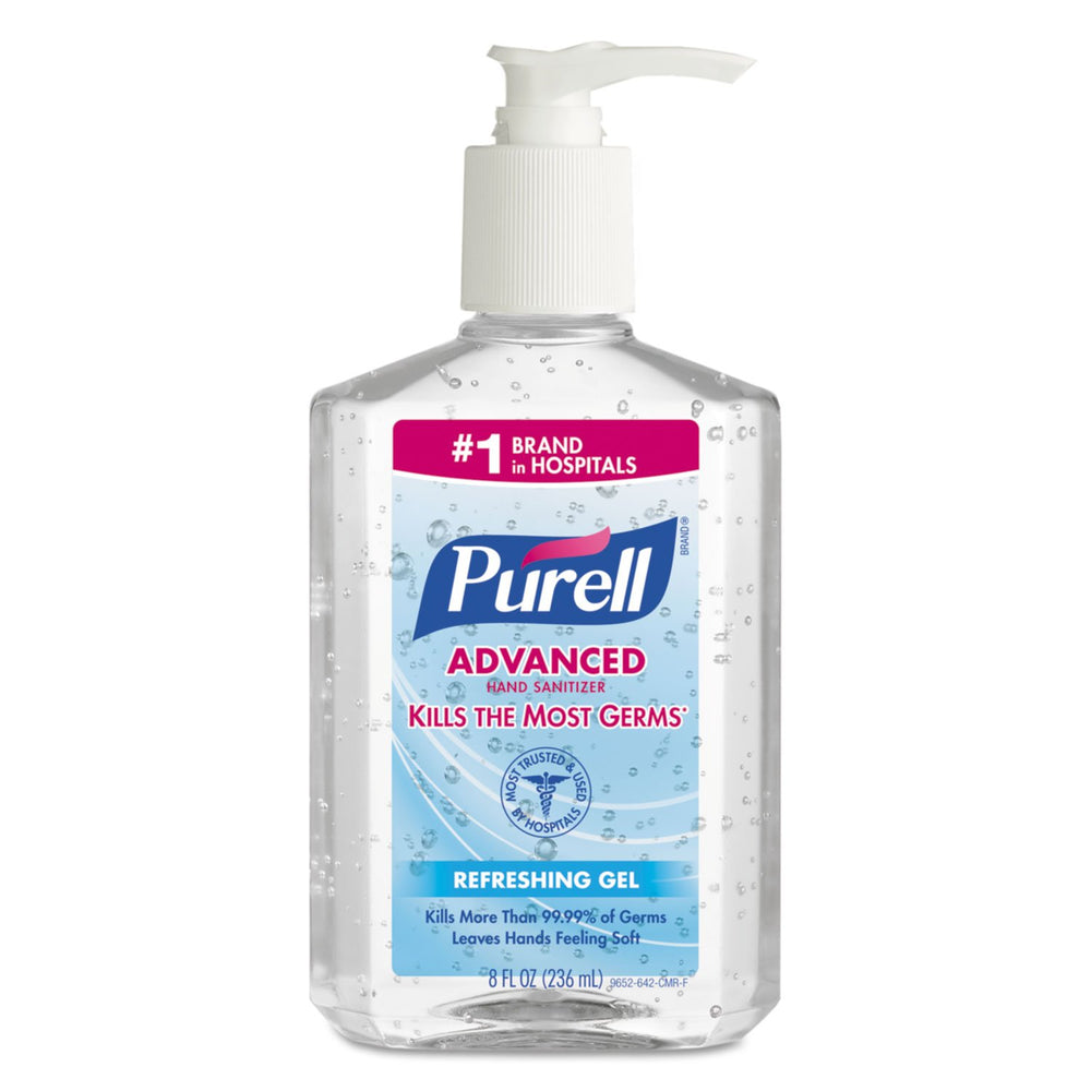Purell botella frontal con bomba, presentación práctica y fácil acceso