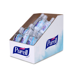 Purell botella frontal 1 fl oz mostrando diseño compacto y práctico