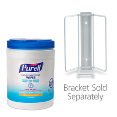 PURELL canisters junto a objetos de oficina mostrando tamaño y stock