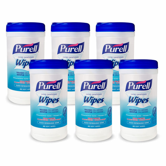 PURELL canister frontal mostrando paquete y cantidad útil