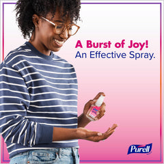 PURELL detalle del atomizador y niebla suave para aplicación eficaz