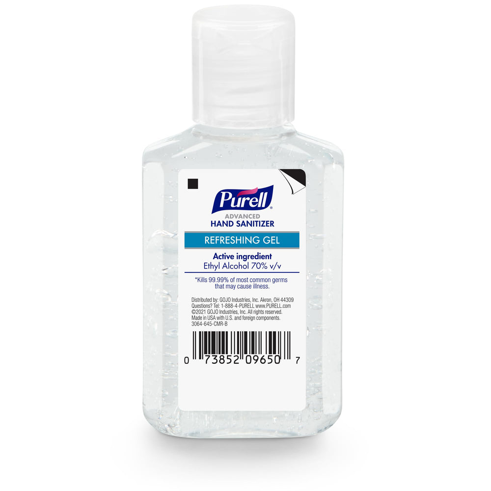 Purell etiqueta mostrando ingredientes y beneficios hidratantes