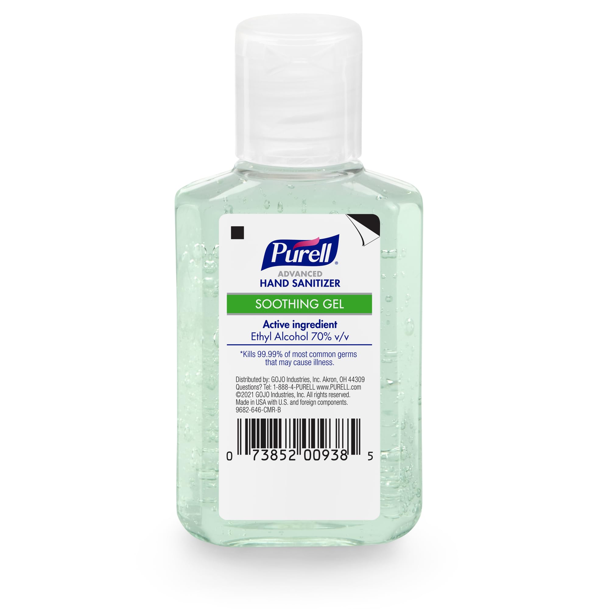 Purell textura del gel en close-up que demuestra aplicación fácil