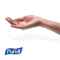 Purell dosificador sobre mostrador, accesibilidad para clientes y empleados