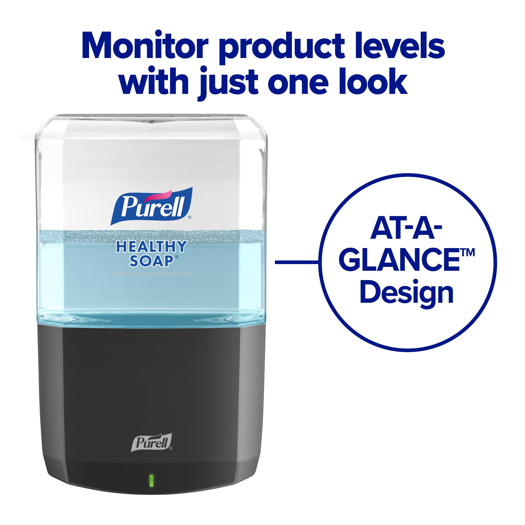 Purell recarga instalada en dispensador ES6 facilitando higiene automática