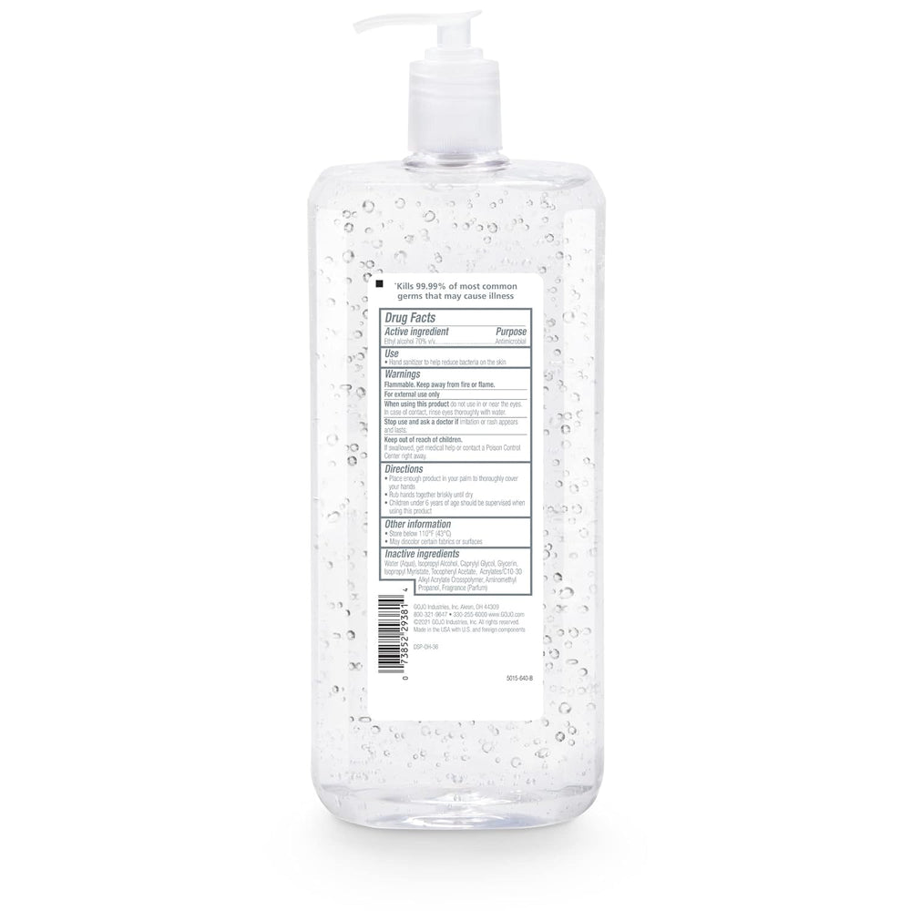 Botella Purell en entorno de oficina comunicando cuidado y confianza