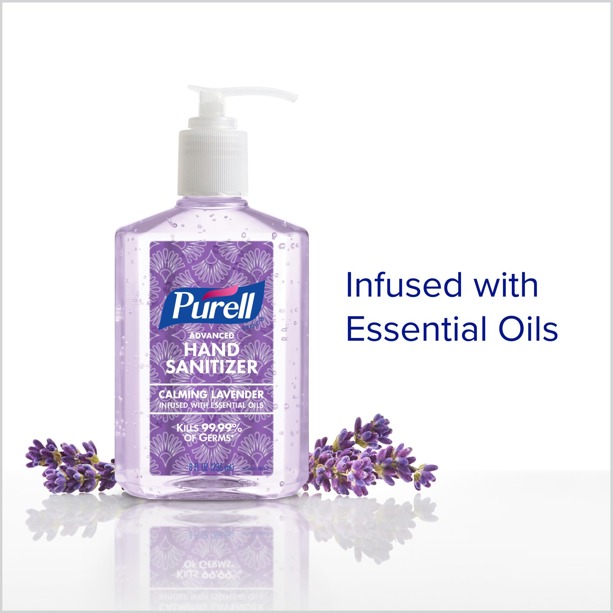 PURELL frasco en uso manos limpias, aplicación rápida y sensación suave