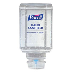 Purell recambio comparado con mano para escala, paquete compacto y fácil manejo